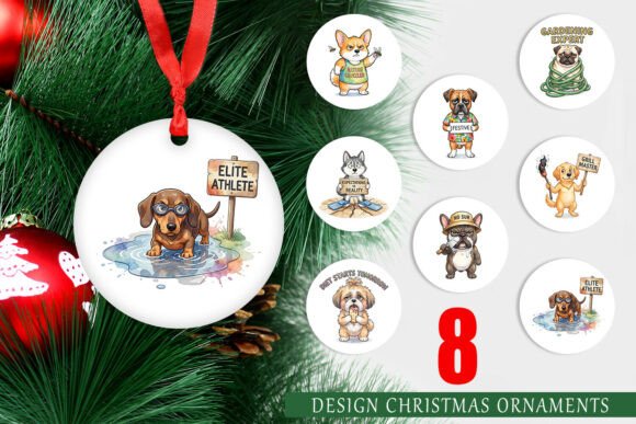 Anti-Summer Dog Watercolor Ornament Illustrations Review
