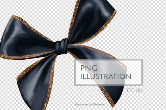Black Silk Bow PNG & Illustrations Review