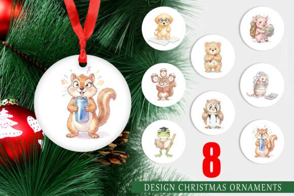Chaotic Study Animal Watercolor Ornament Illustrations