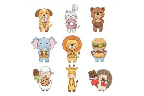 Cute Cartoon Animals Eating Food: A Designer’s Review
