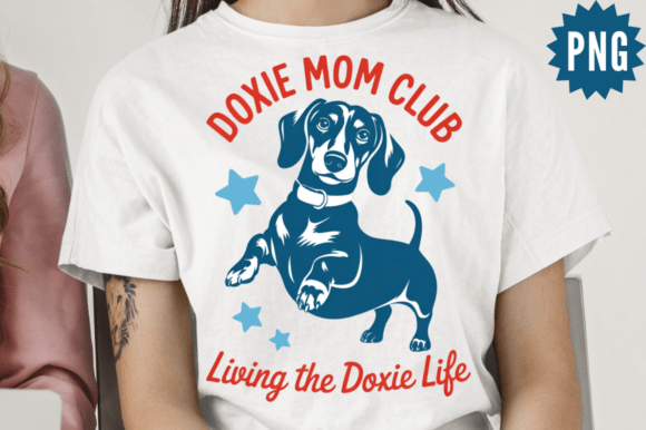 Cute Doxie Mom PNG: Branding with Illustrations