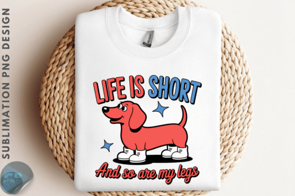 Dachshund Life is Short Quote: Illustrations for Blogs