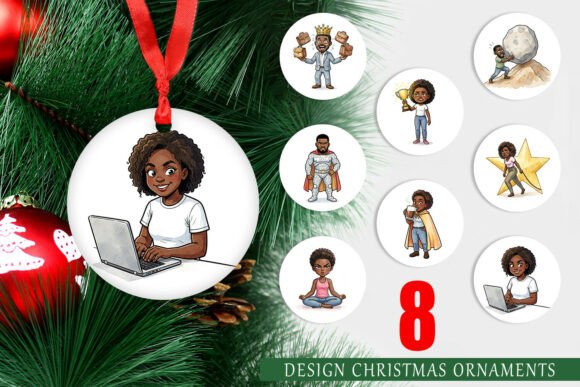 Funny Black Character Ornament PNG Review