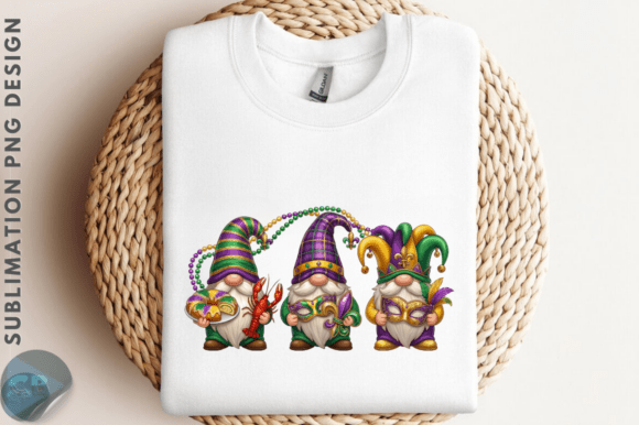 Mardi Gras Gnome Trio Sublimation PNG Review