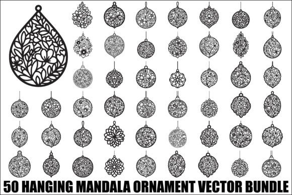 Reviewing Hanging Mandala Ornament Vector Bundle Illustrations