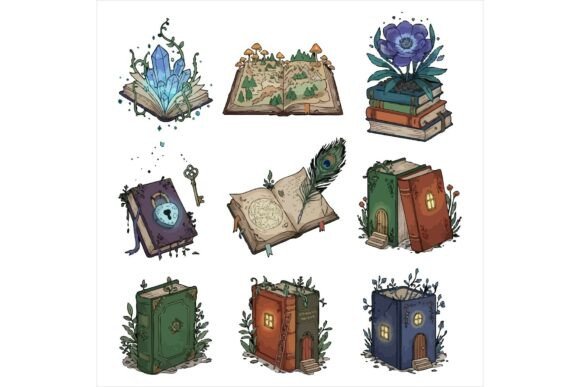 Reviewing Whimsical Illustrations of Magical Books