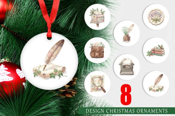 Victorian Post Watercolor Ornament PNG for Illustrations
