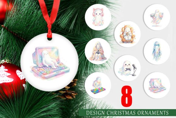 Watercolor Cozy Gamer Ghost Ornament Review