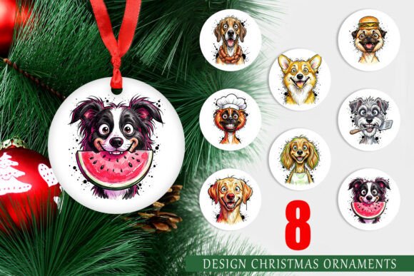 Watercolor Summer BBQ Dog Ornament PNG Review